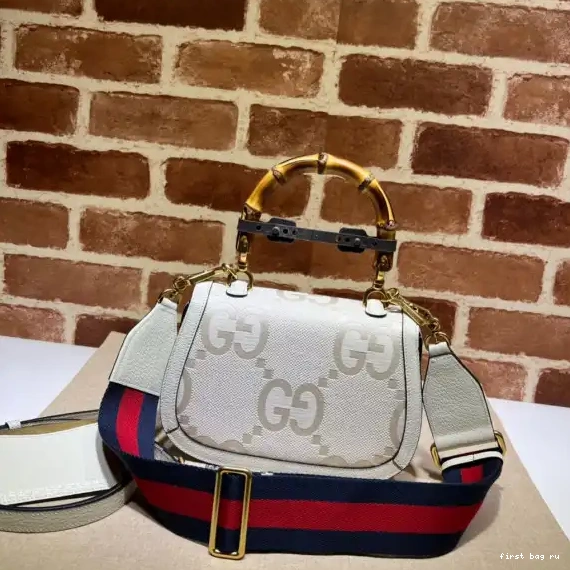 First bag ru bag with Bamboo handle Small top Gucci 0616